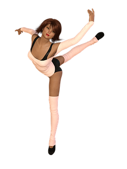 Elegant Ballerina Pose PNG