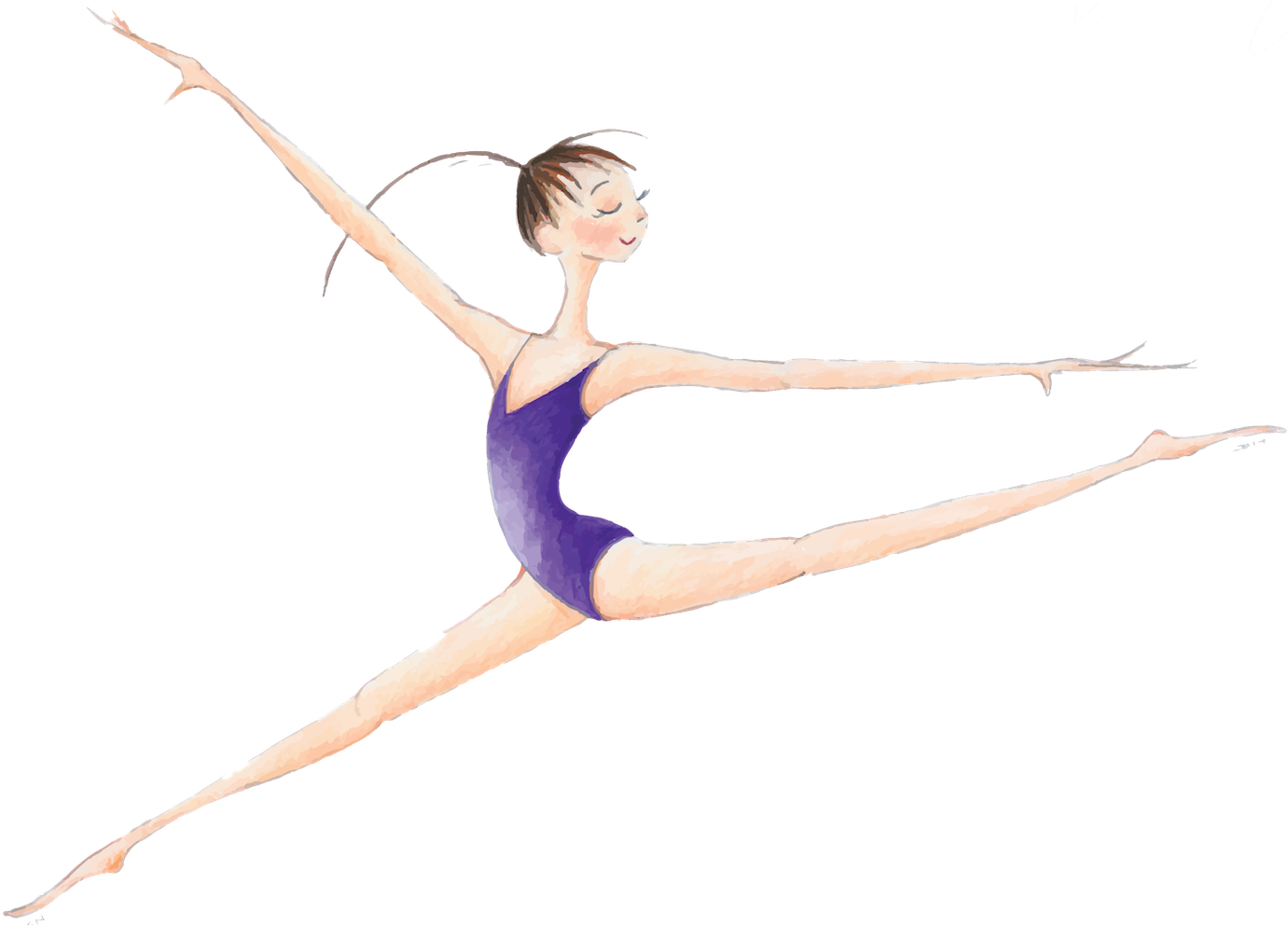 Elegant Ballet Dancer Illustration PNG