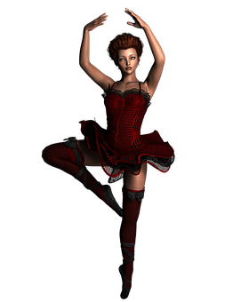 Elegant_ Ballet_ Dancer_in_ Red PNG