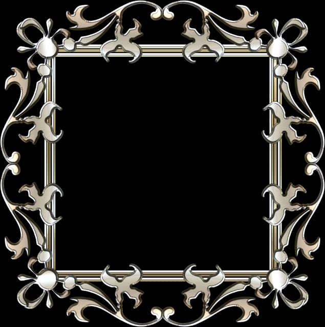 Elegant Baroque Frame Design PNG