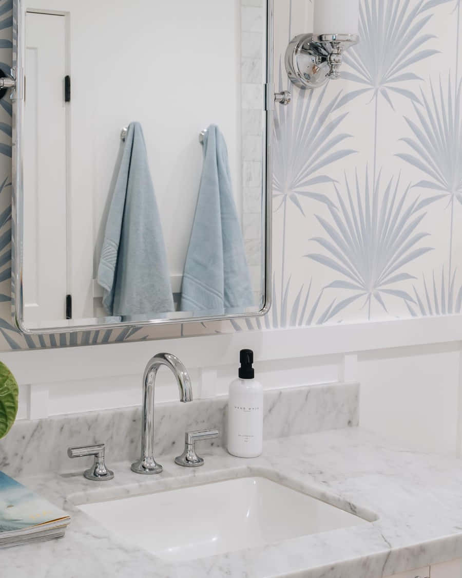 Elegant Bathroom Interior Serena And Lily Wallpaper