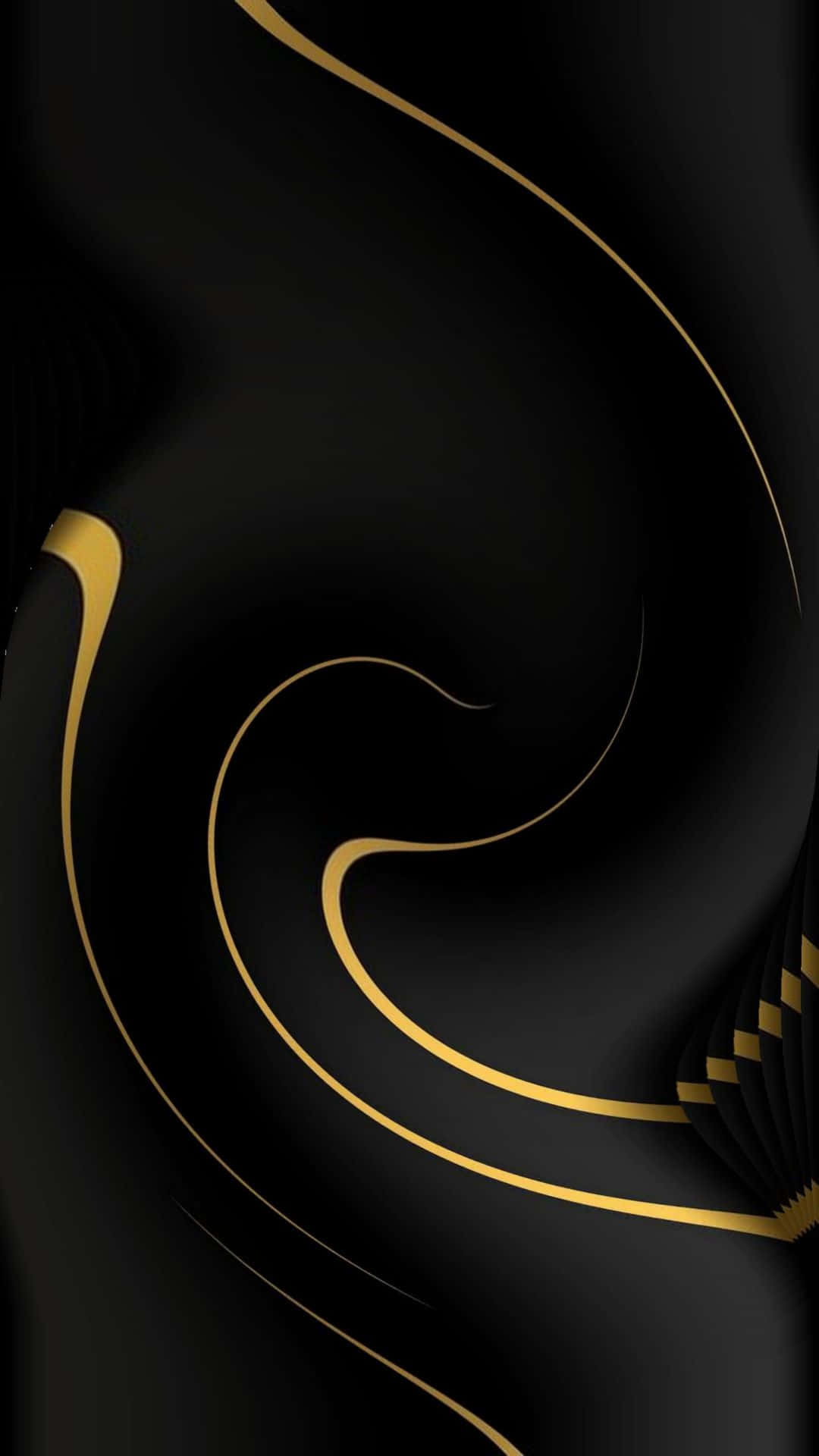 A Stylish Combination of Elegant Black and Gold Wallpaper