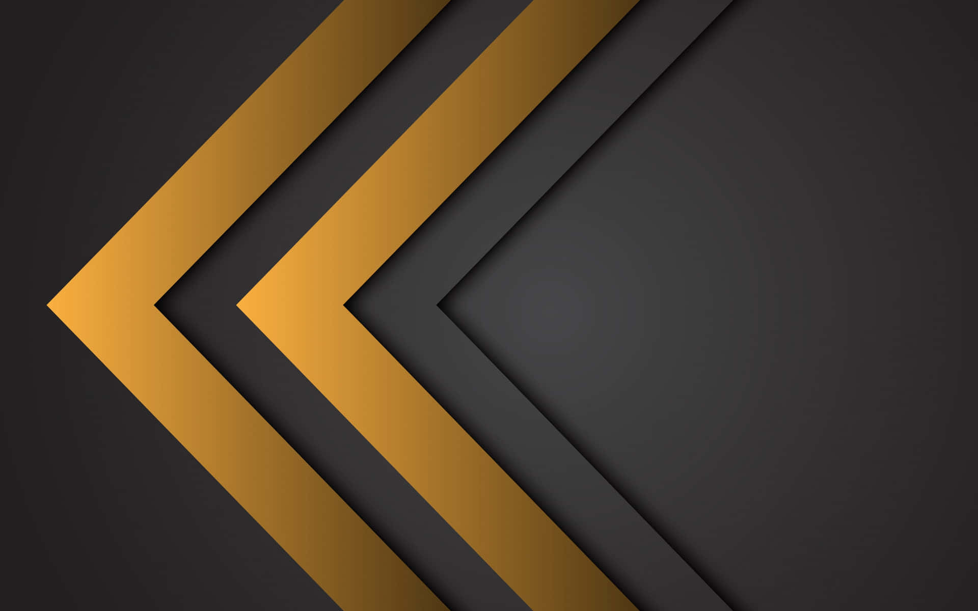 Gold And Black Arrows On A Black Background