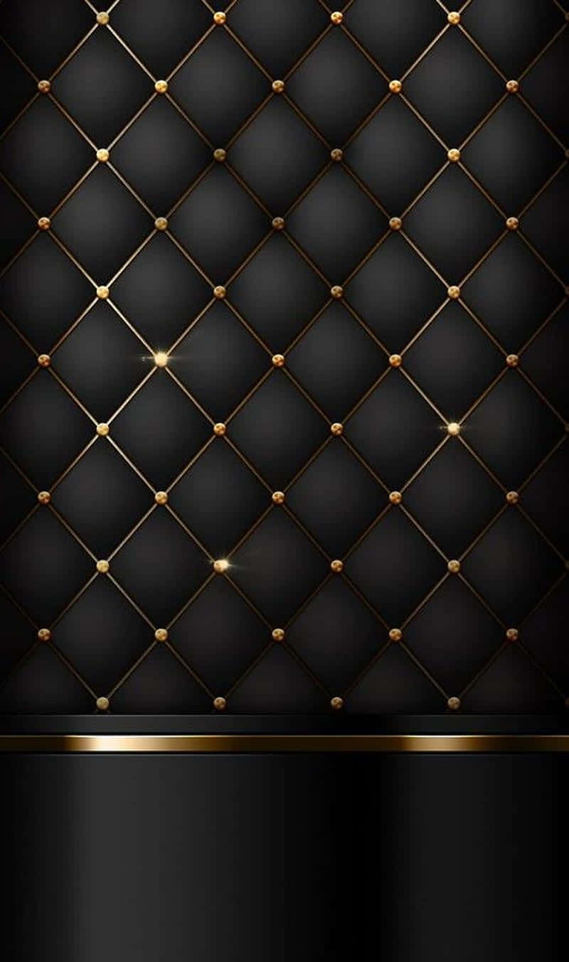 Schwarzerund Goldener Hintergrund Mit Diamanten Wallpaper