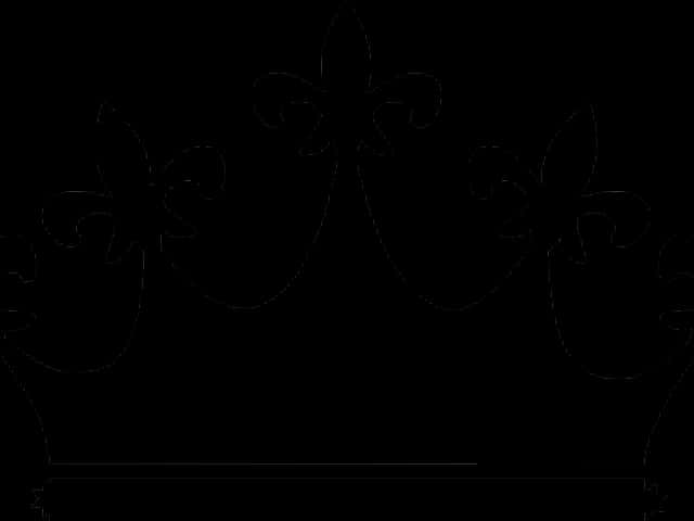 Elegant Black Crown Silhouette PNG