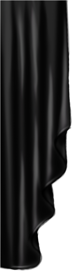 Elegant Black Curtain Detail PNG