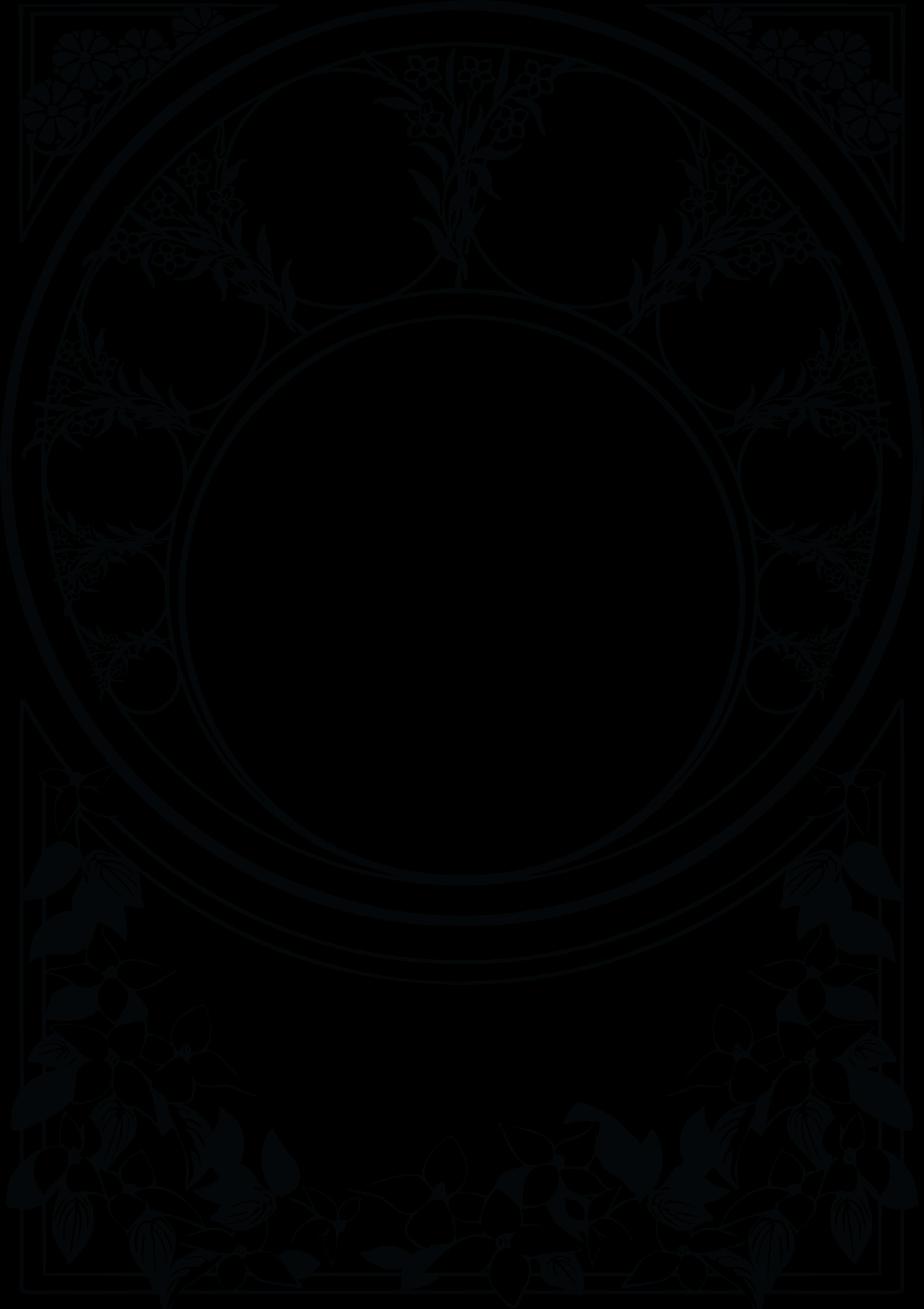 Download Elegant Black Floral Frame | Wallpapers.com