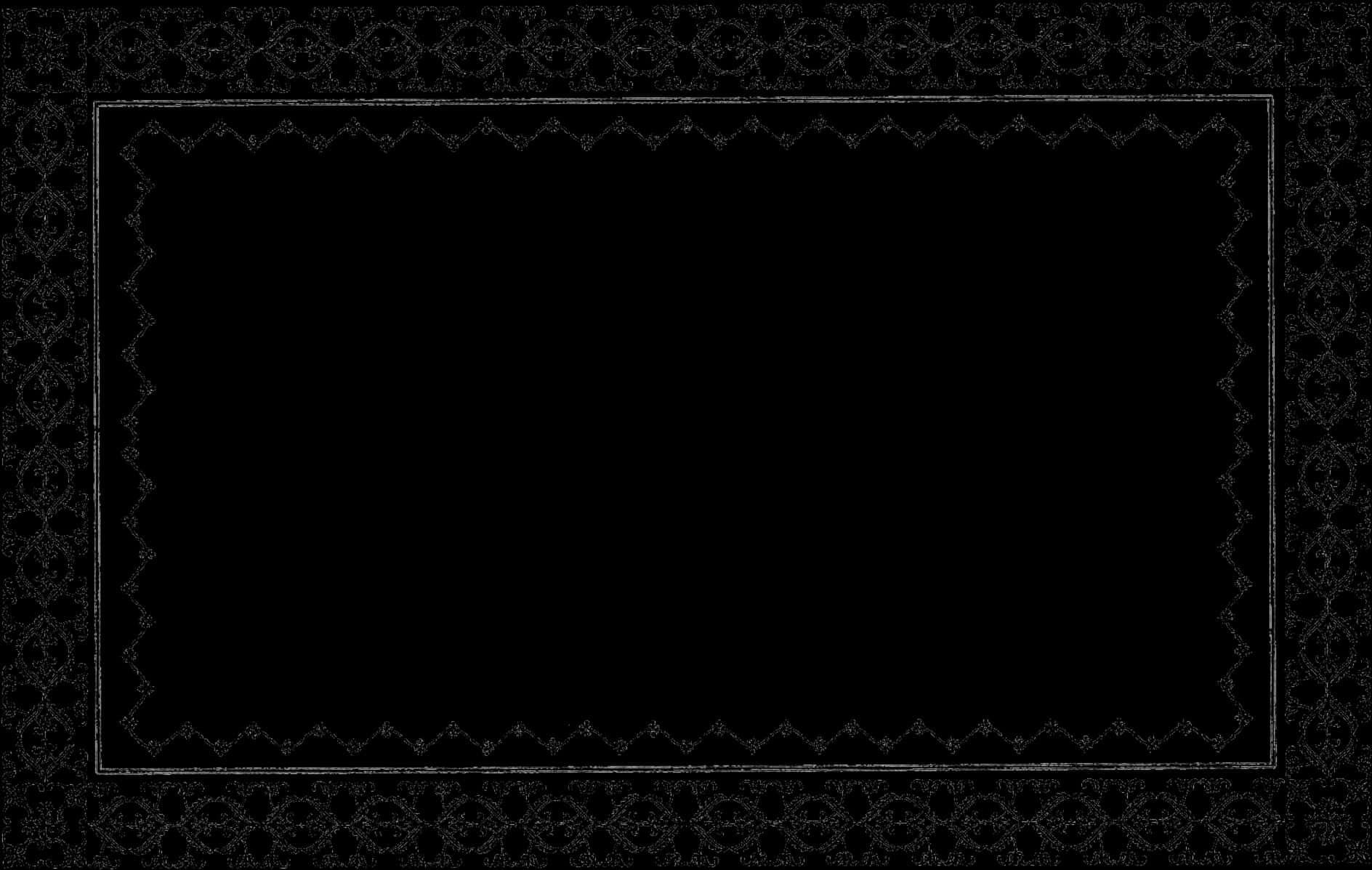 Elegant Black Frame Design PNG