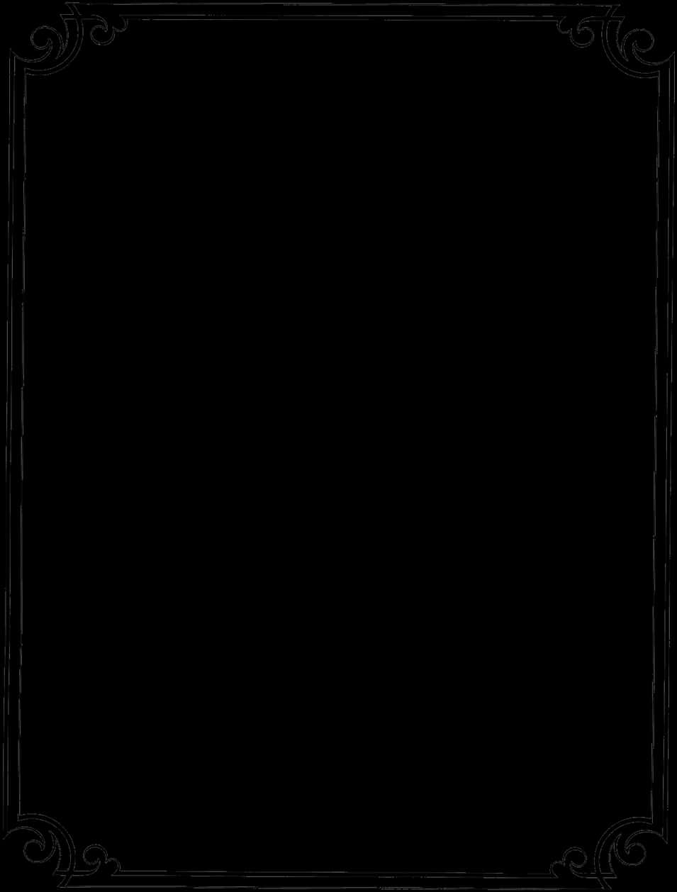 Elegant Black Frame Design PNG