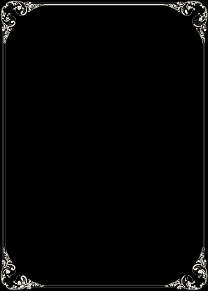 Elegant Black Frame PNG