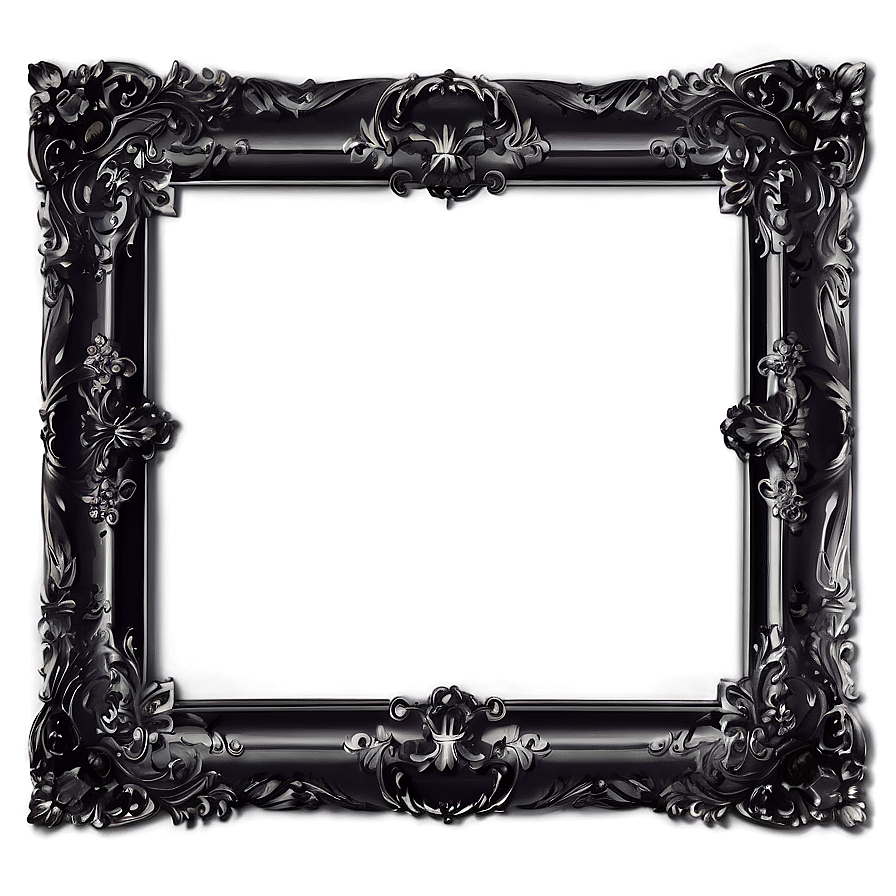 Elegant Black Frame Png Vax75 PNG