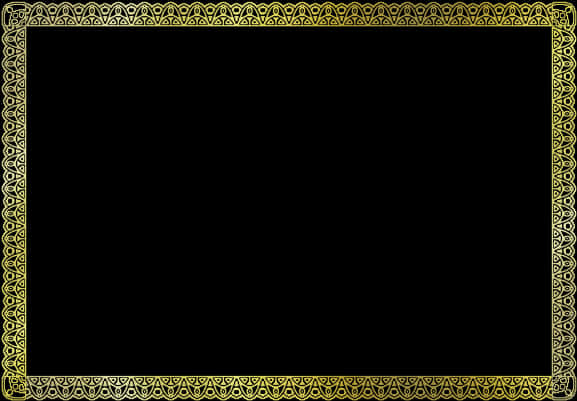 Elegant Black Gold Certificate Border PNG