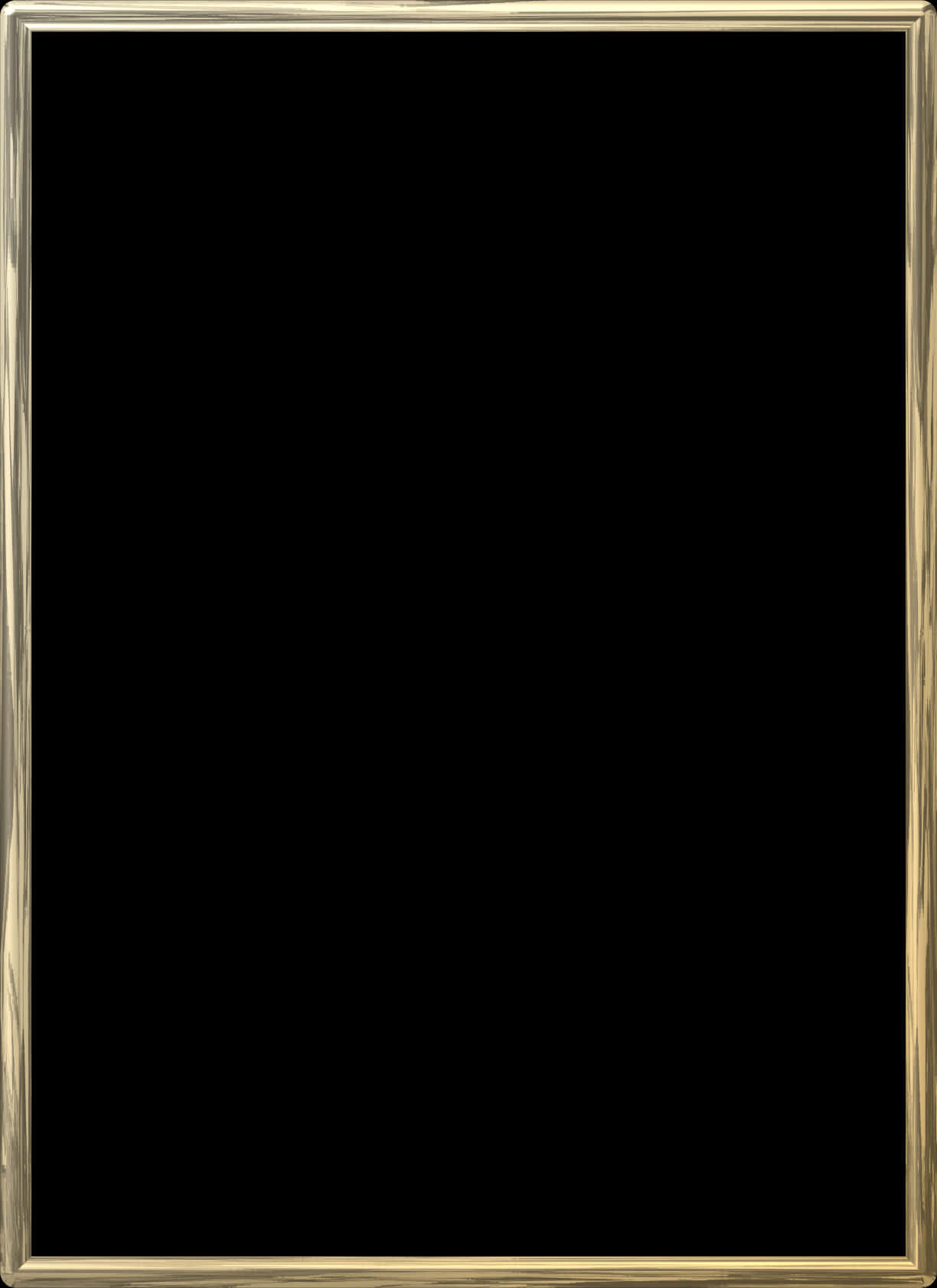 Elegant Black Gold Frame PNG