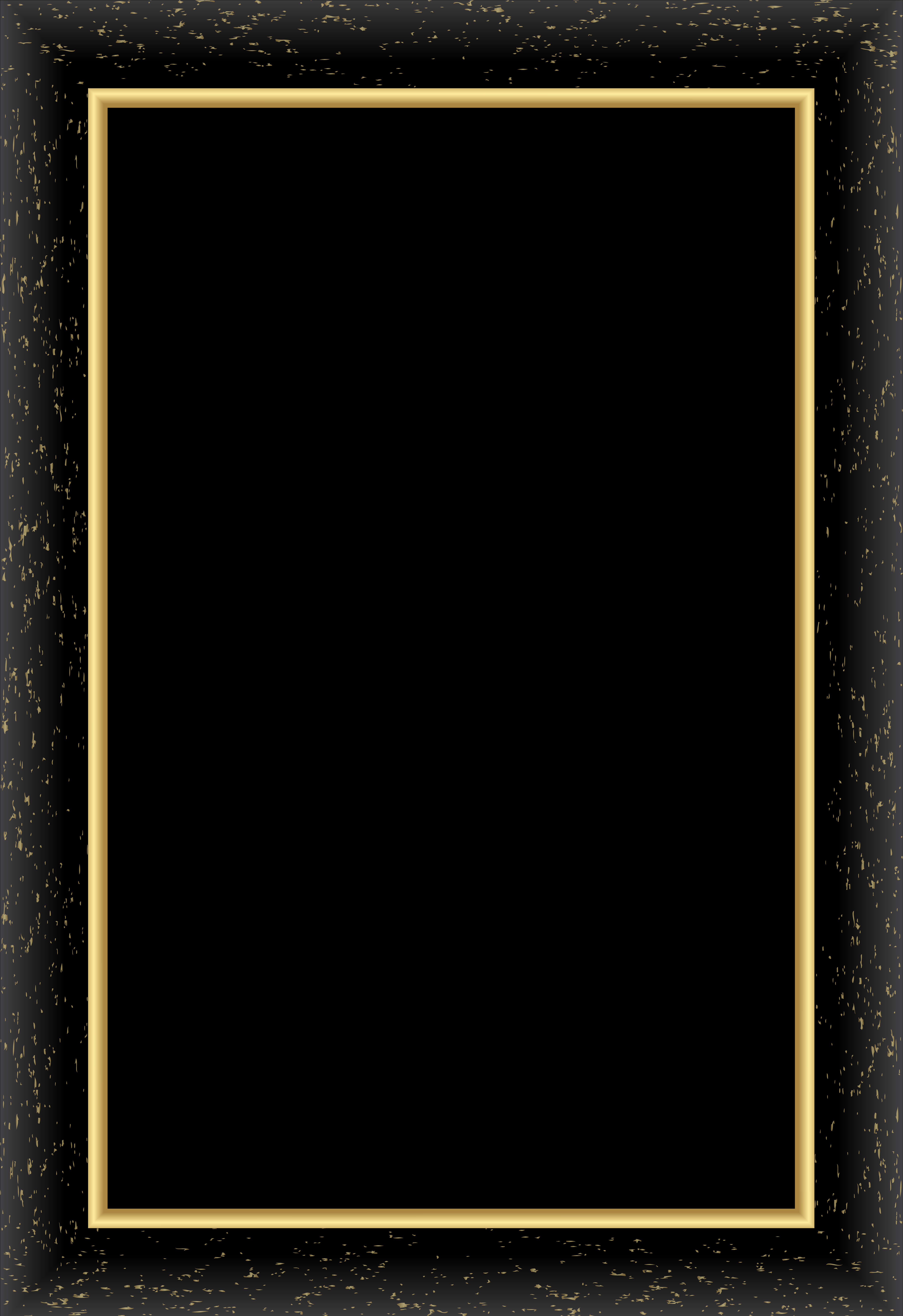 Elegant Black Gold Photo Frame SVG