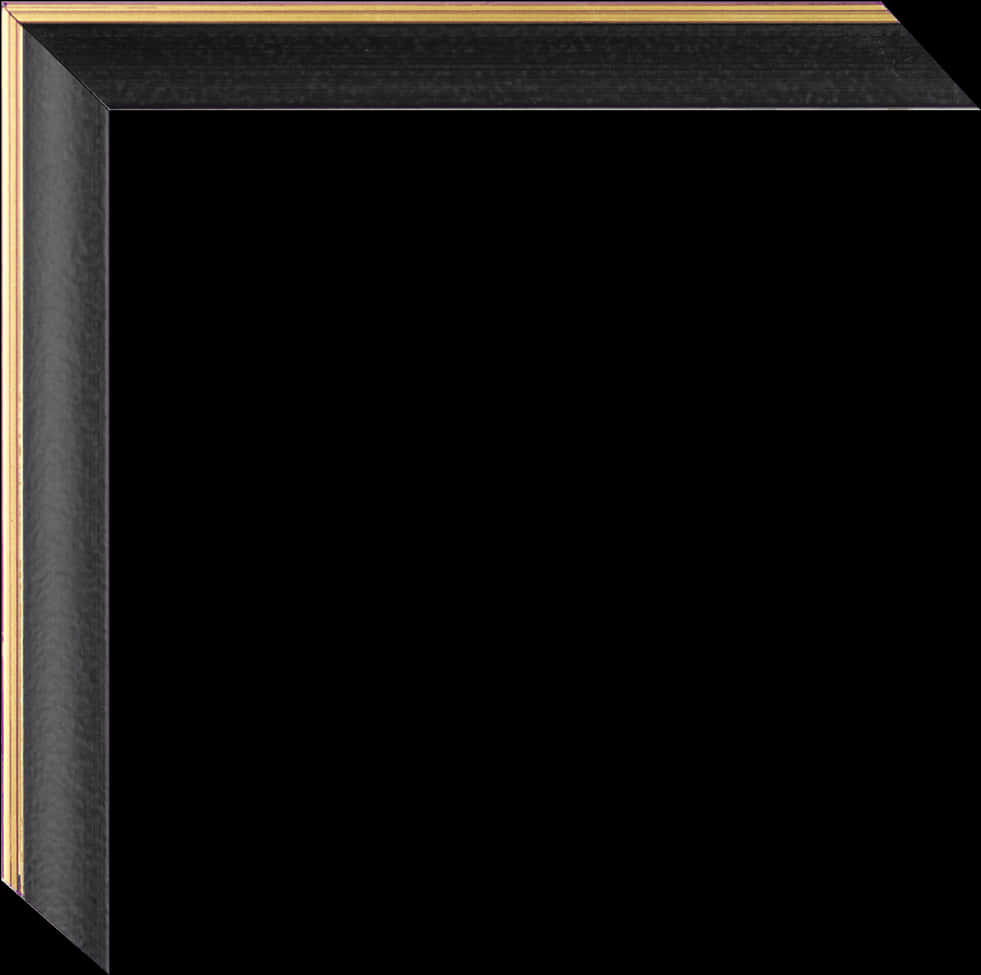 Elegant Black Golden Frame PNG