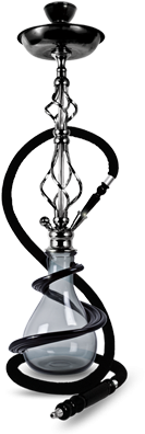 Elegant Black Hookah PNG