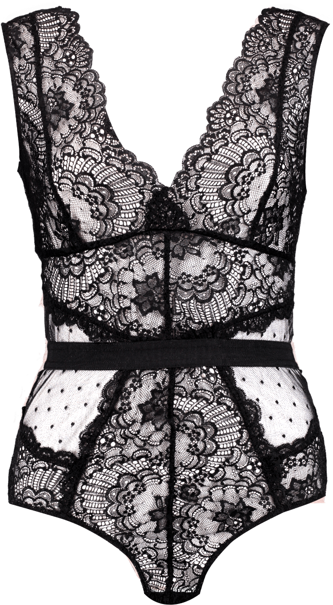 Download Elegant Black Lace Bodysuit | Wallpapers.com