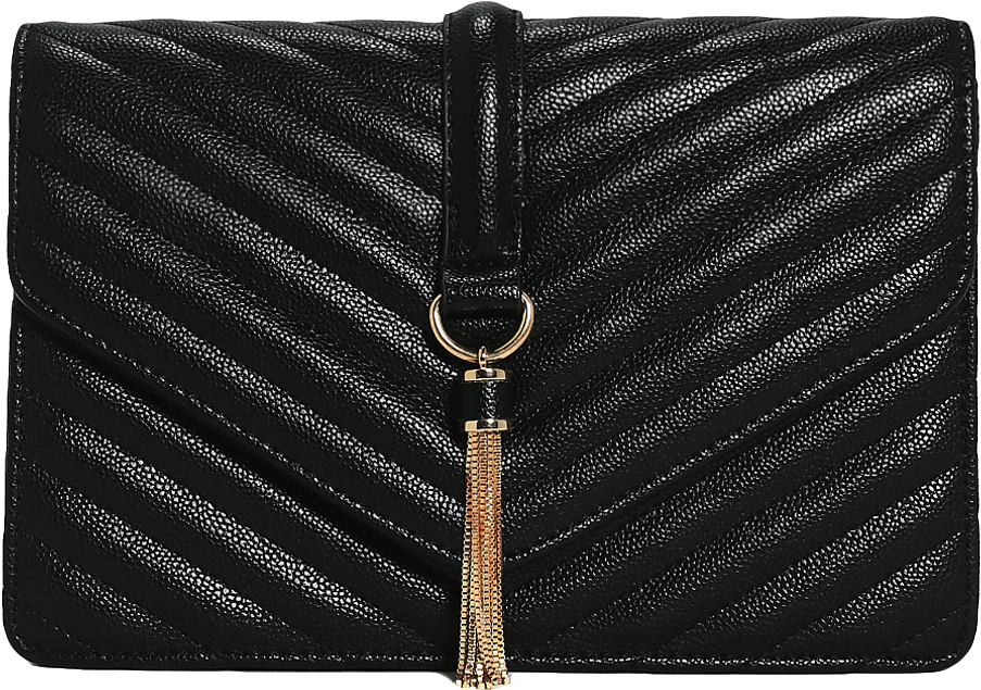 Elegant Black Leather Wallet PNG
