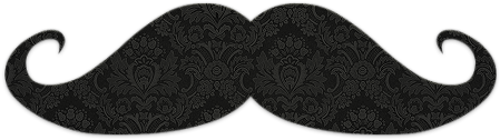 Elegant Black Moustache Design PNG