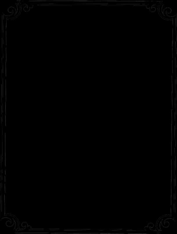 Elegant Black Page Border PNG