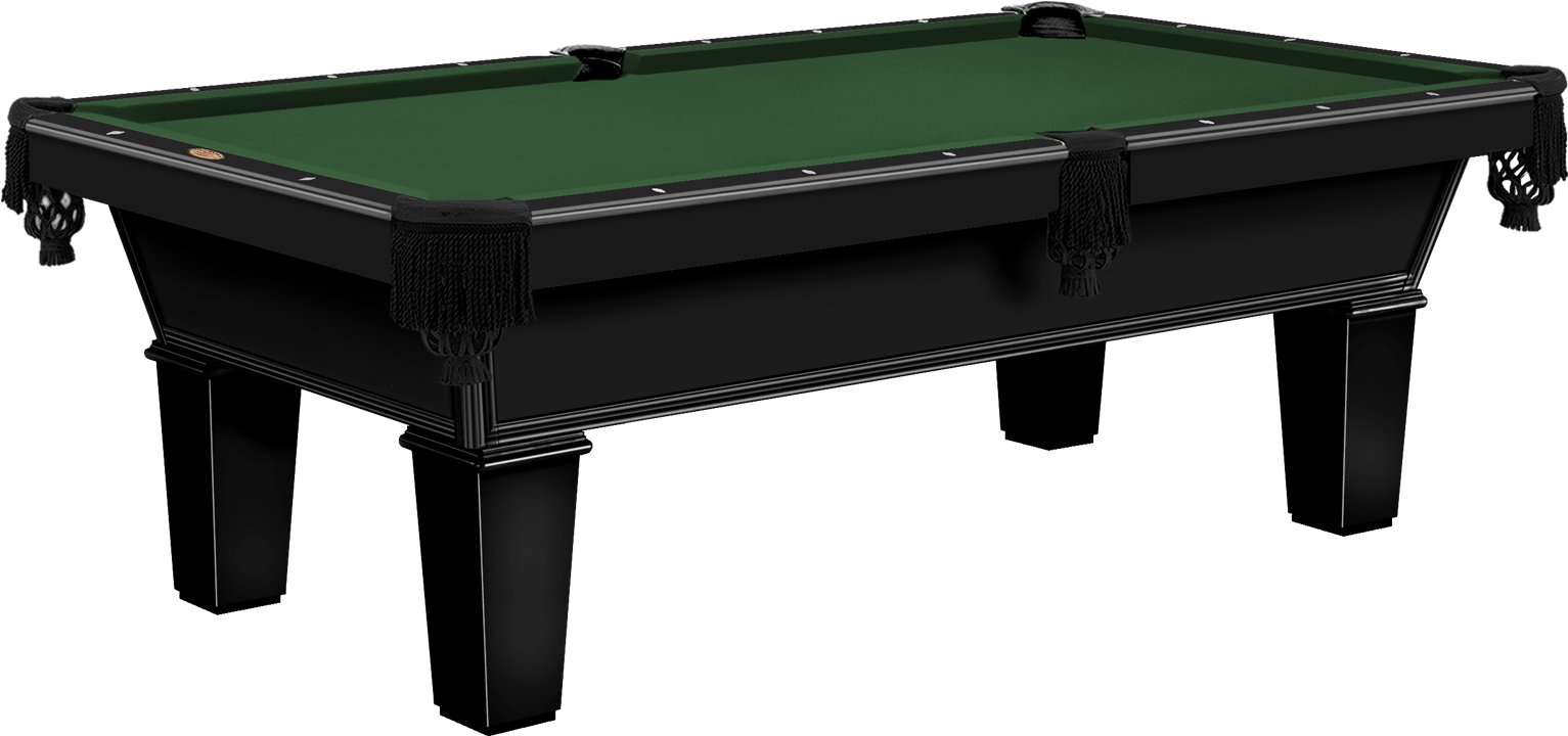 Elegant Black Pool Table PNG