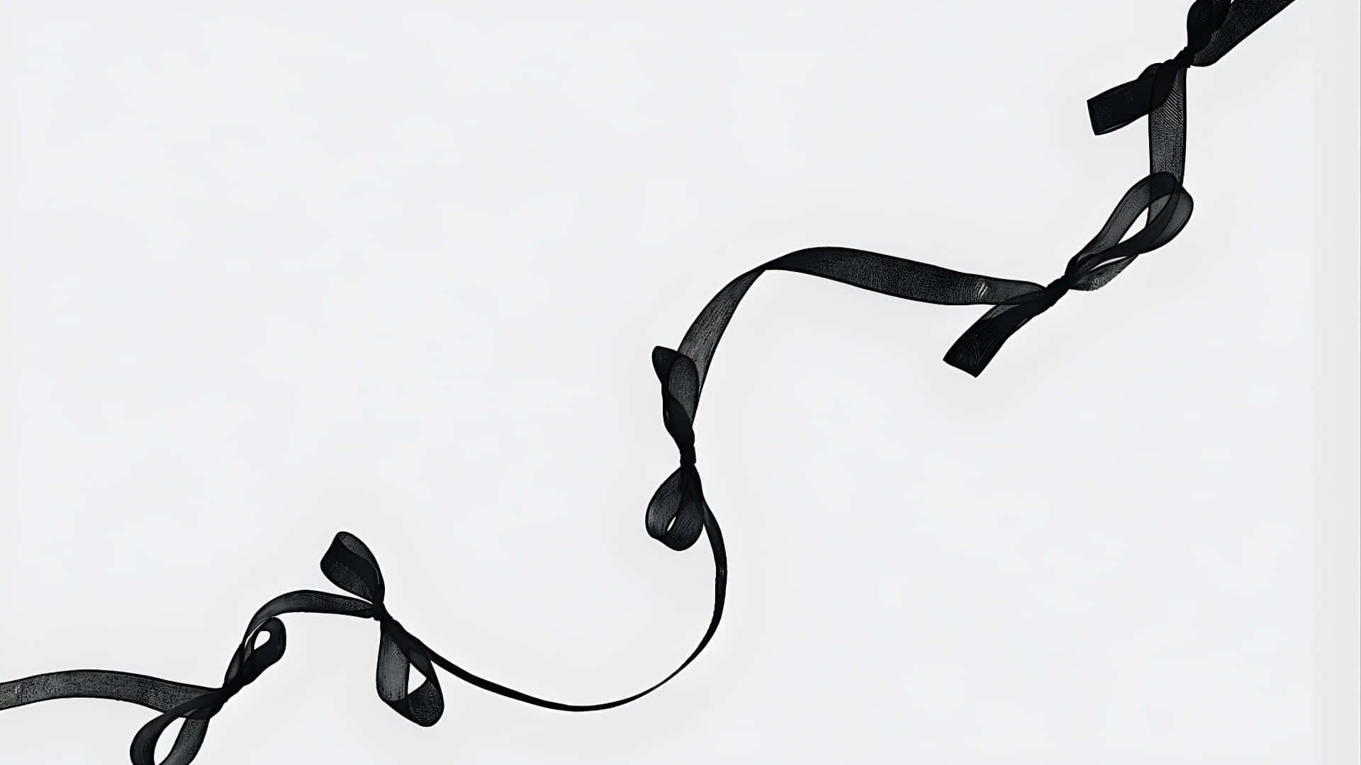 Elegant Black Ribbon Bow Wallpaper