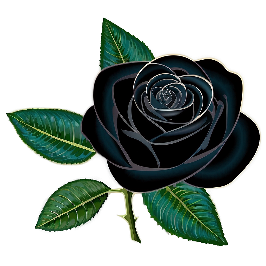 Elegant Black Roses Png 06212024 PNG