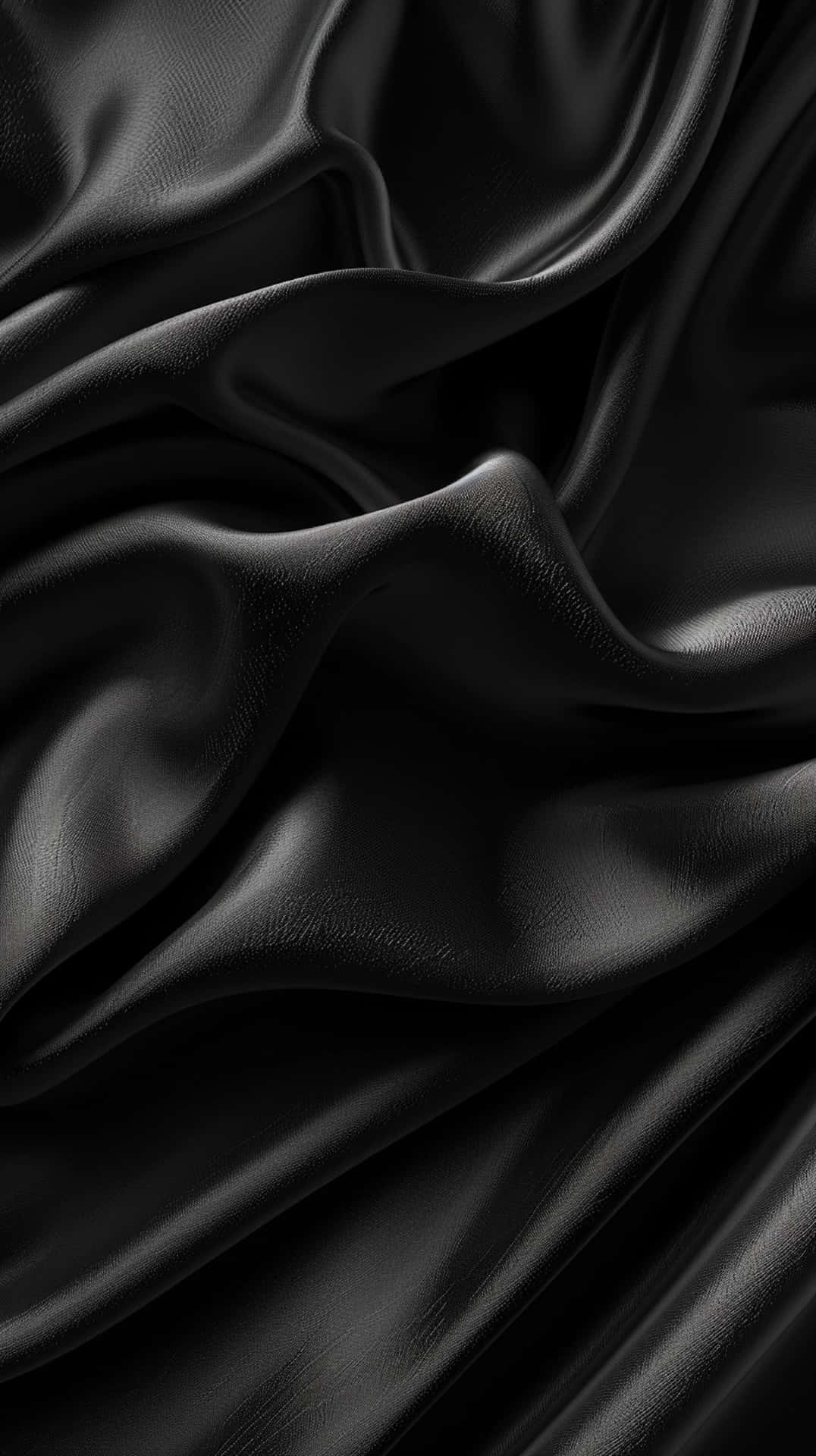 Elegant Black Satin Texture Wallpaper
