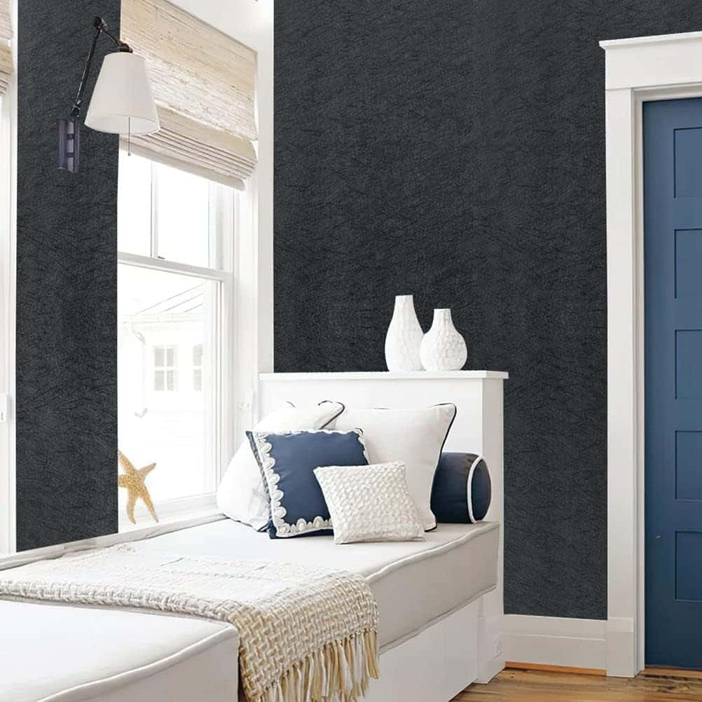 Elegant Black Silk Wallpaper Bedroom Wallpaper