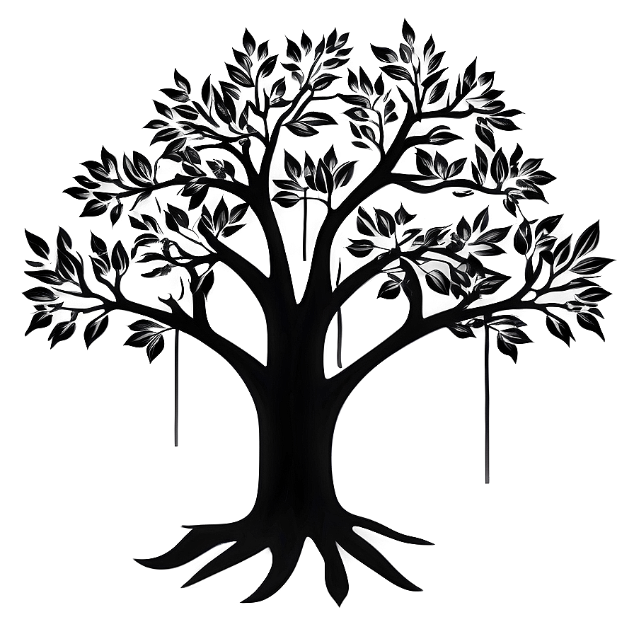 Elegant Black Tree Drawing Png 97 PNG