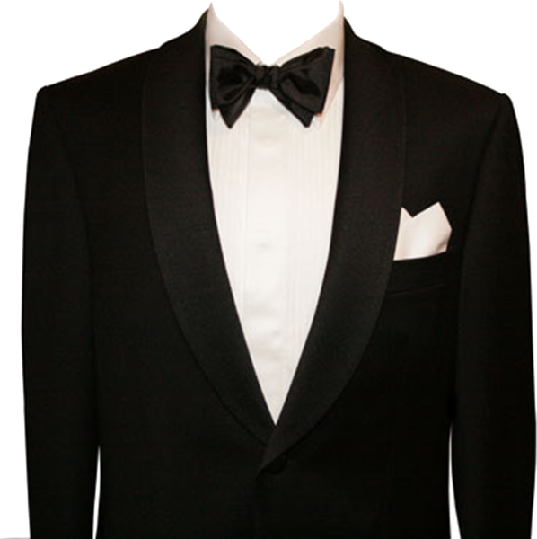 Elegant Black Tuxedo Blazer PNG