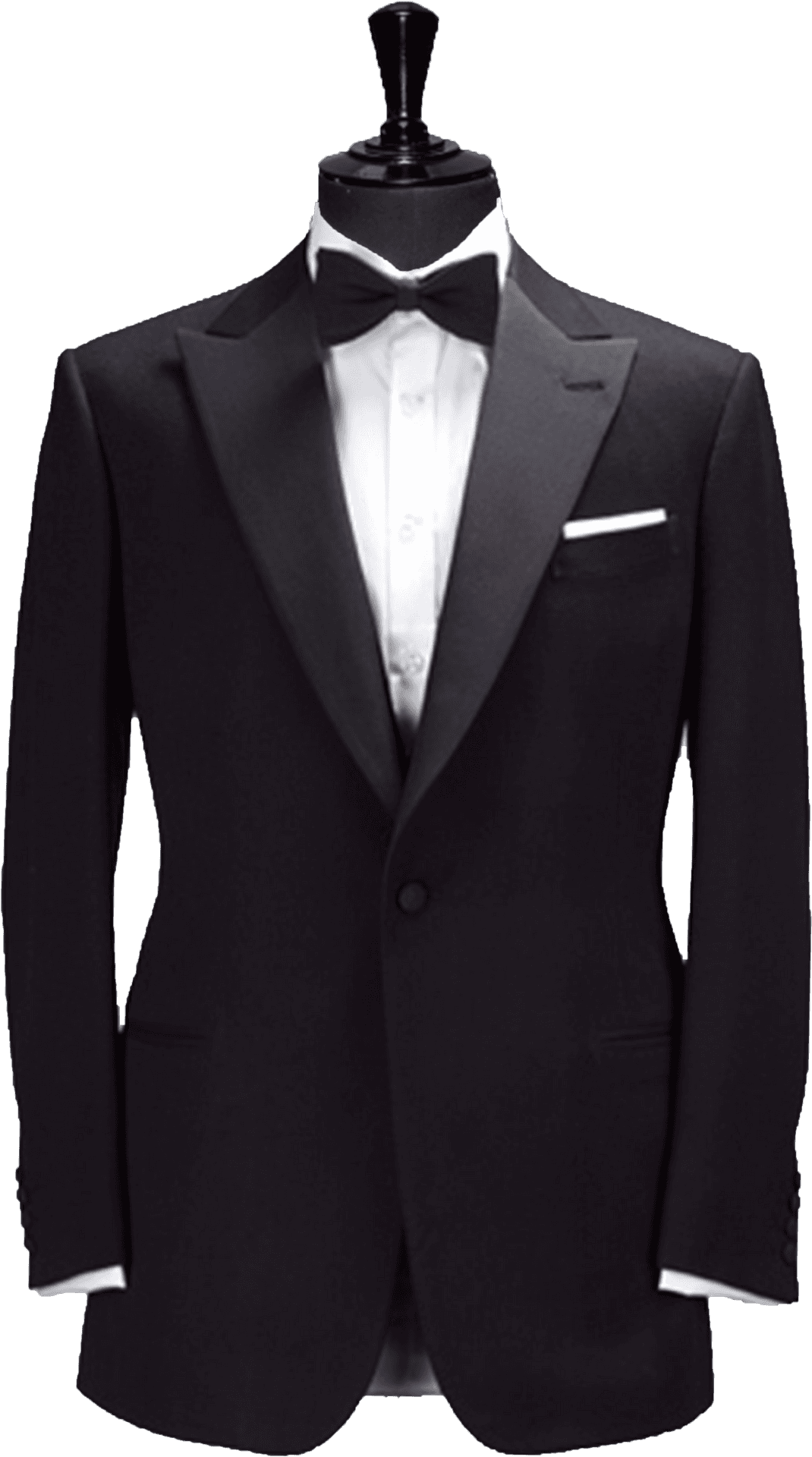 Elegant Black Tuxedo Mannequin PNG