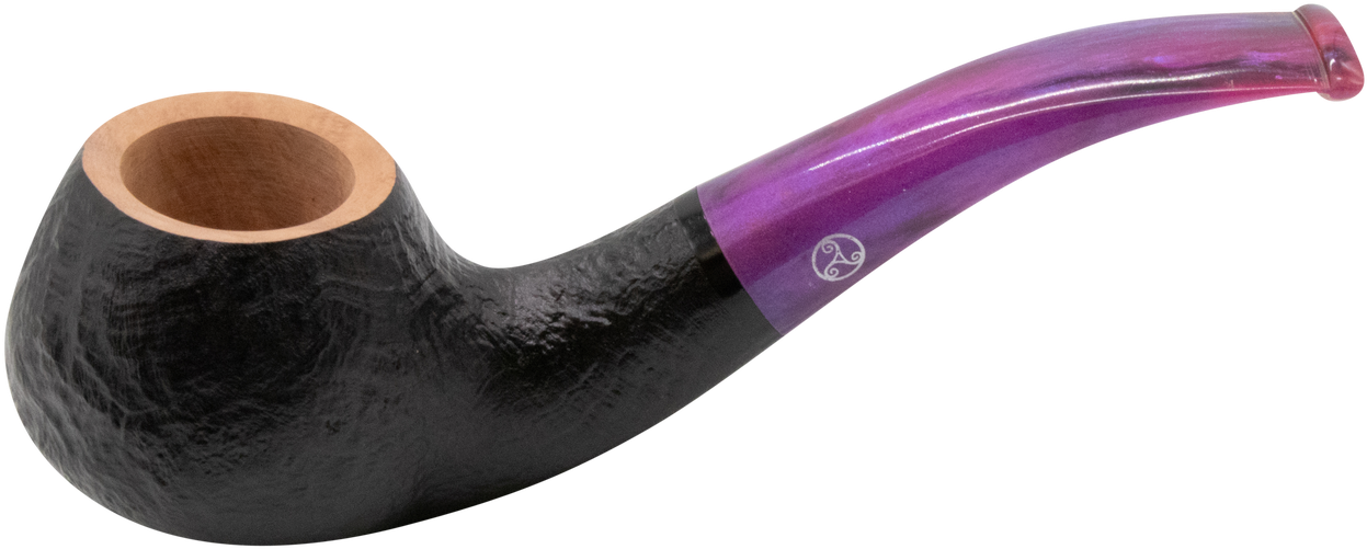 Elegant Blackand Purple Smoking Pipe PNG