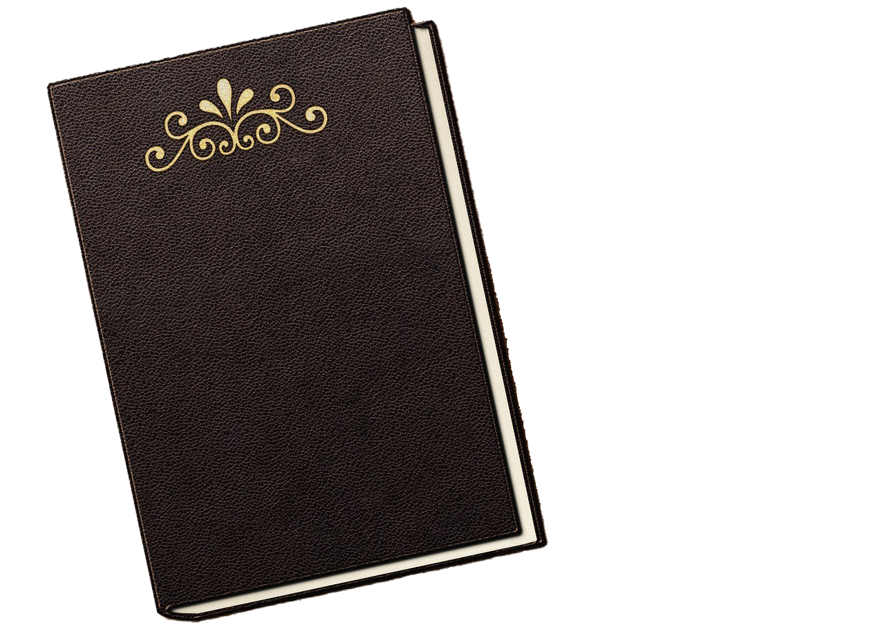 Elegant Blank Book Cover PNG