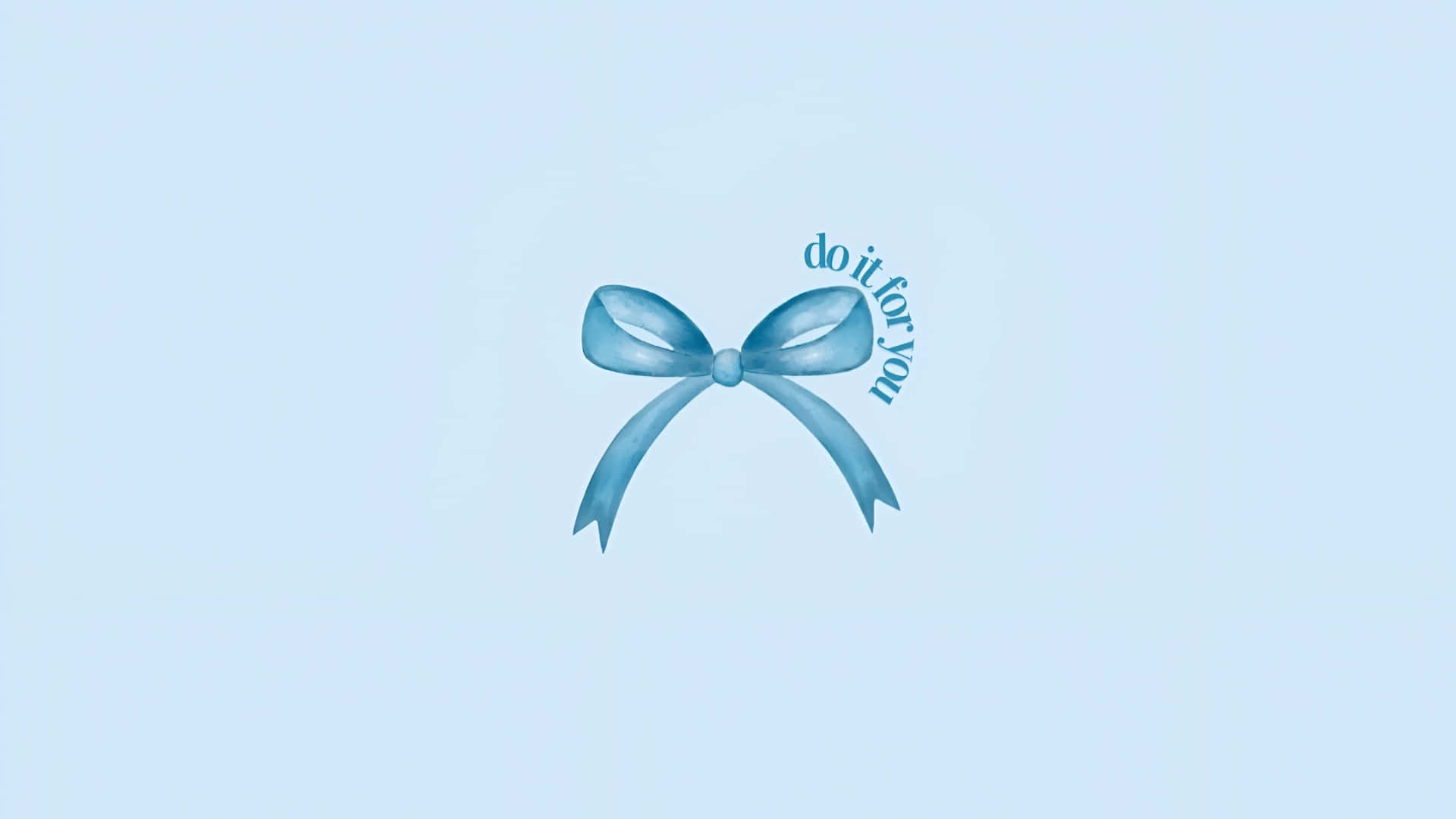 Elegant Blue Aesthetic Bow Wallpaper