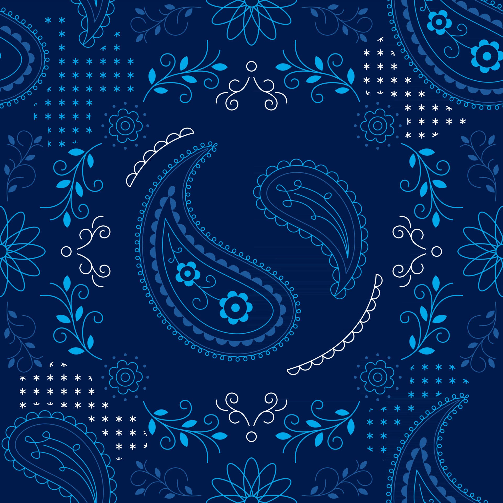 Elegant Blue Bandana Wallpaper