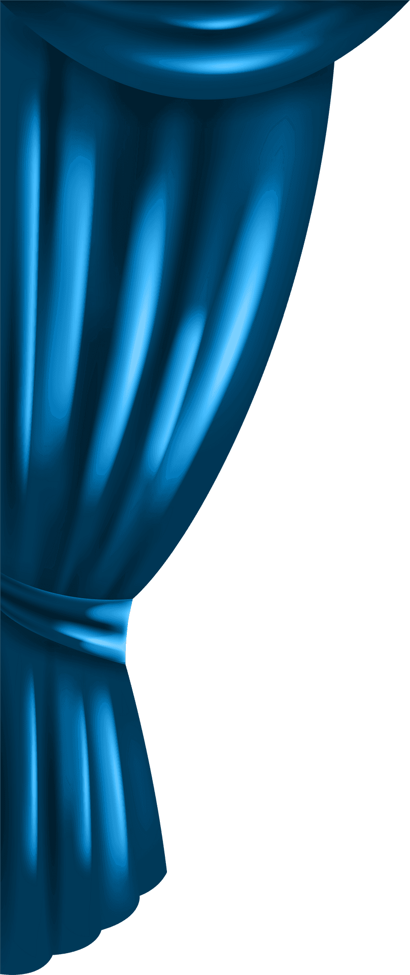 Elegant Blue Curtain Detail PNG