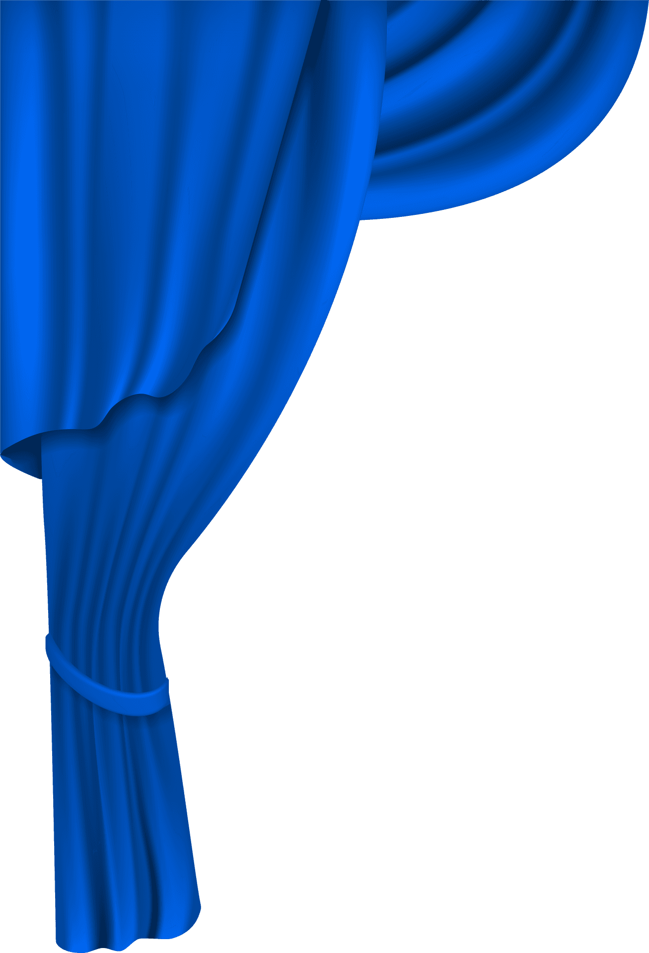 Elegant Blue Curtain Tieback PNG
