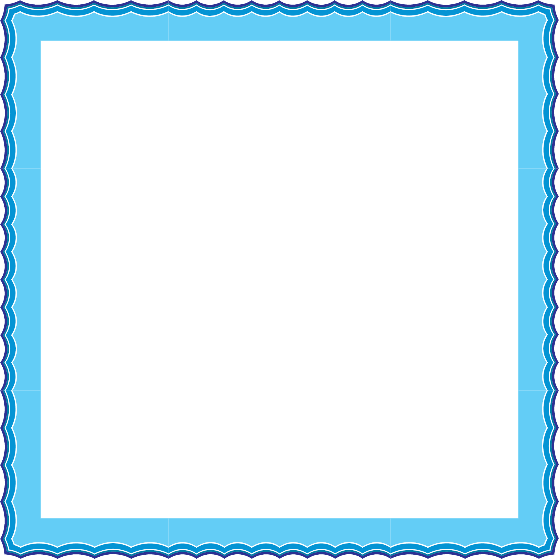 Elegant Blue Decorative Frame PNG