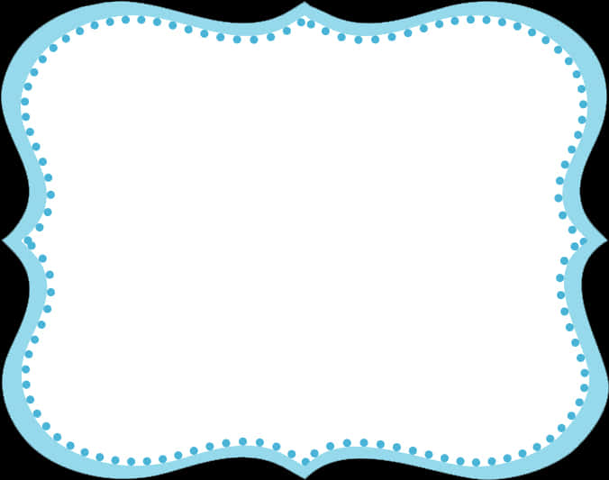 Elegant Blue Dotted Frame PNG