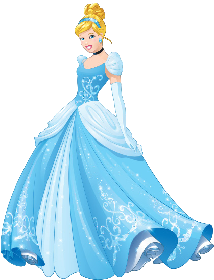 Elegant Blue Dress Princess PNG