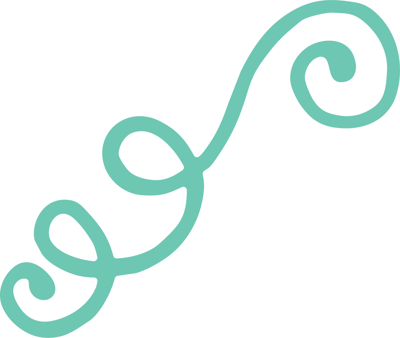 Elegant Blue Flourish Graphic PNG