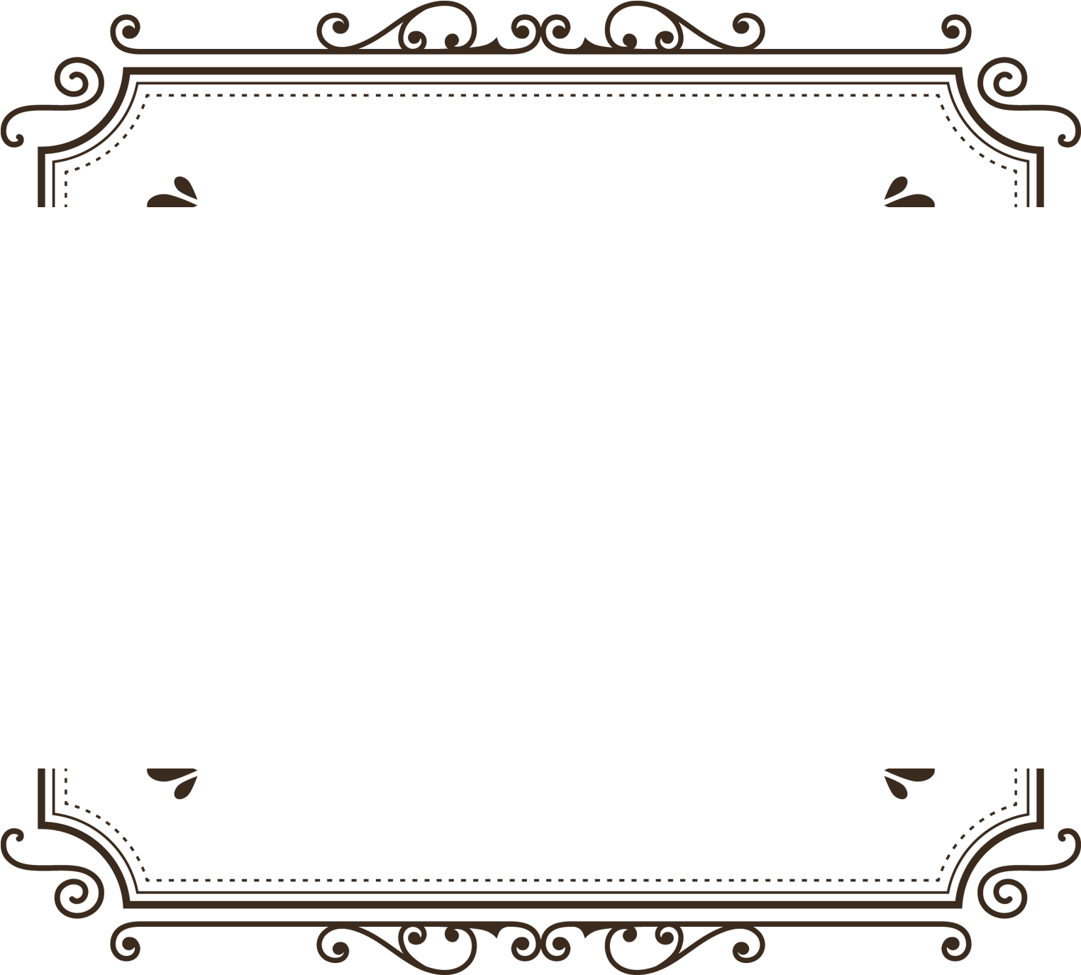 Elegant Blue Frame Design PNG