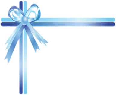 Elegant Blue Gift Ribbon PNG