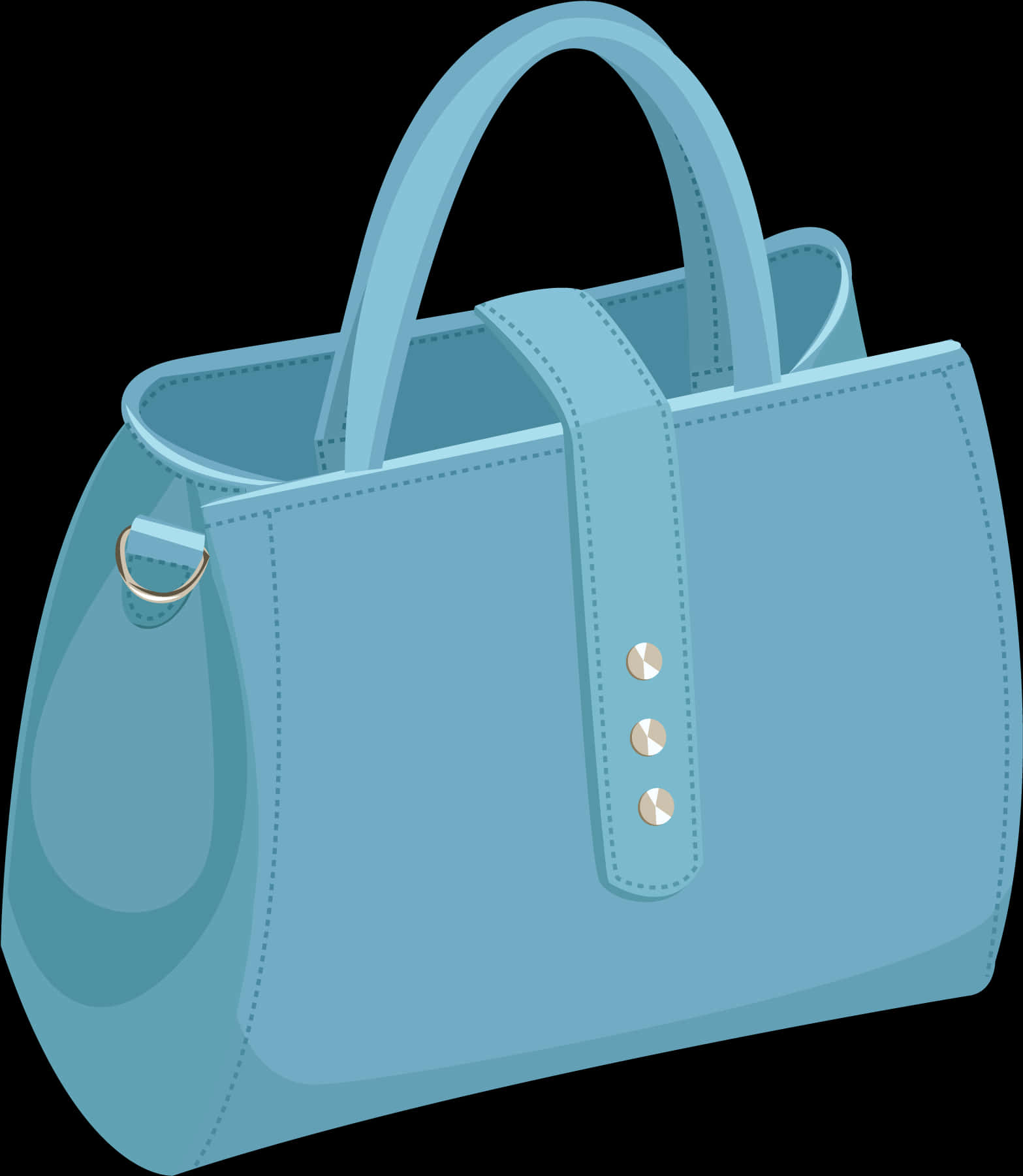 Elegant Blue Ladies Handbag Illustration PNG