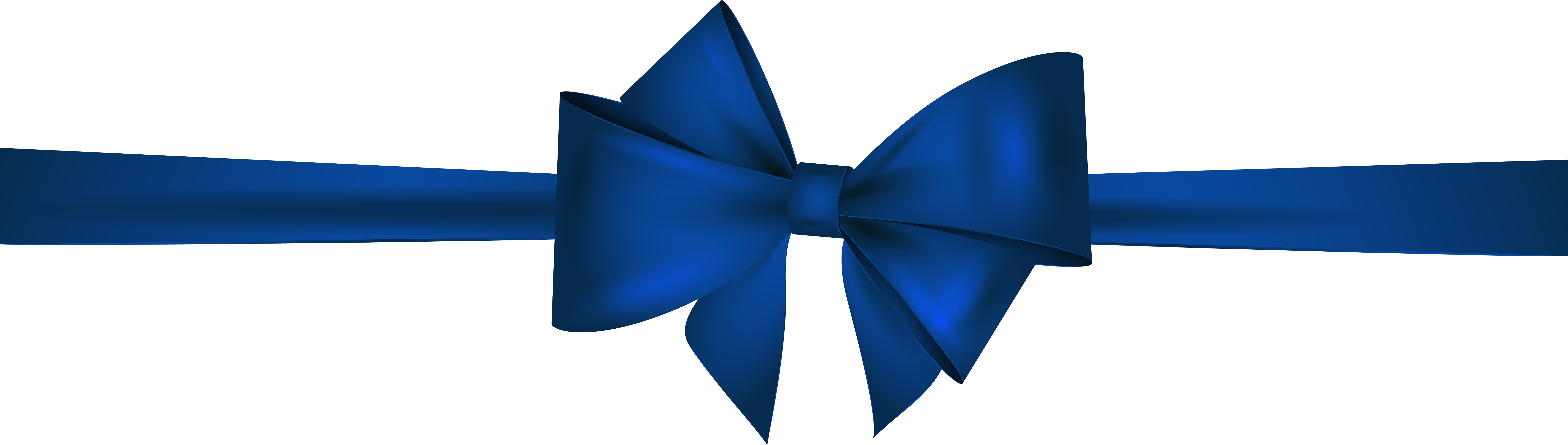 Elegant Blue Ribbon Bow PNG