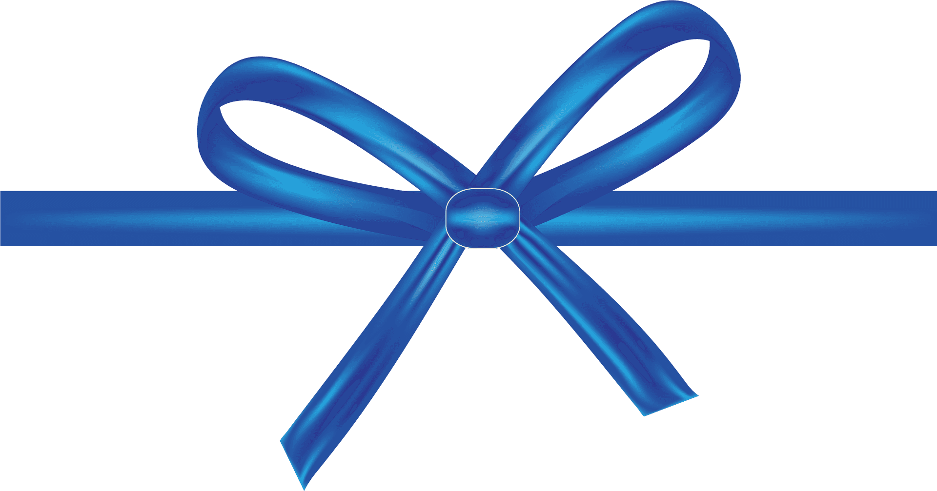 Elegant Blue Ribbon Graphic PNG