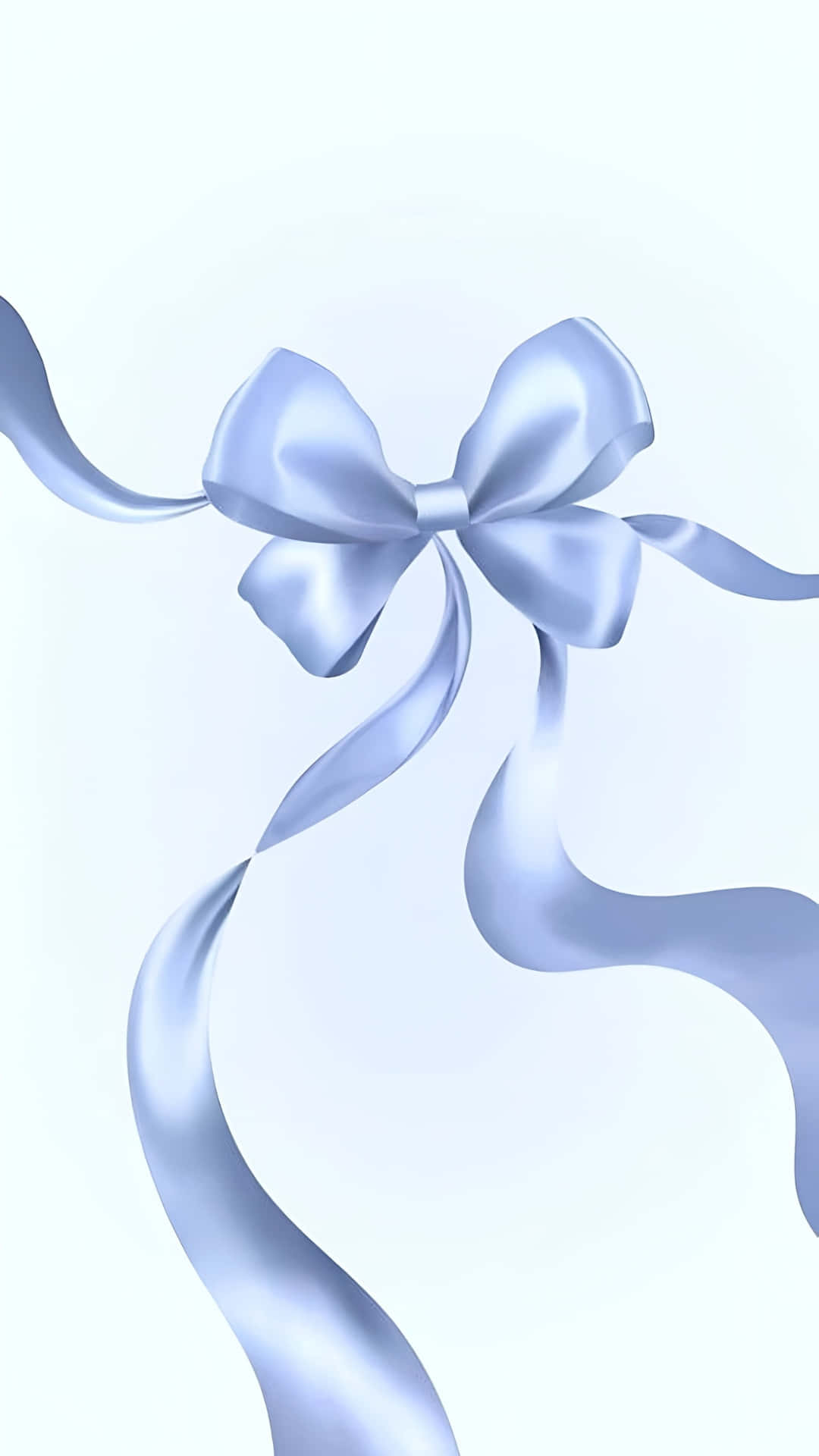 Elegant Blue Satin Bow Wallpaper