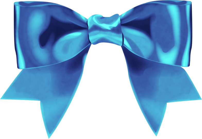 Elegant Blue Satin Ribbon PNG