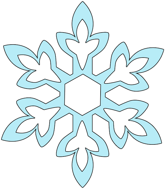 Elegant Blue Snowflake Design PNG